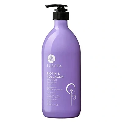 Image of Luseta Biotin &amp; Collagen Shampoo Thickening for Hair Loss Fast Growth Infused with Argan Oil to Repair Damaged Dry Sulfate Free Paraben 33.8oz
