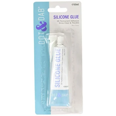 Image of Trimcraft DCBS28 Dovecraft Glues &amp; Adhesives 3D Permanent Adhesive Clear Silicone Glue, 30ml