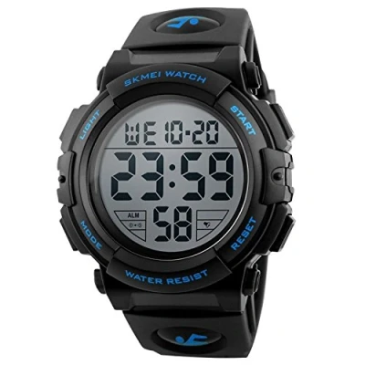 Image of Men&#039;s Digital Sport Watch Waterproof Led Electronic Military Wrist with Alarm Stopwatch Calendar Date Window Blue