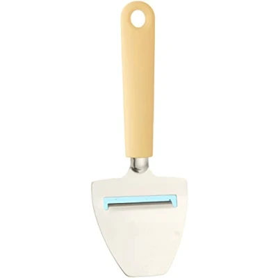 Image of Brabantia Tasty+ Cook &amp; Serve Cheese Slicer (Vanilla Yellow) Soft Grip Handle, Dishwasher Safe, (126222)