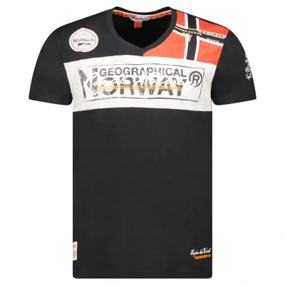 Image of Geographical Norway Mens short sleeve T shirt SX1130HGN Black Cotton Size 2XL