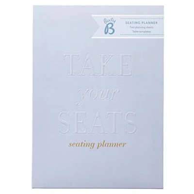 Image of Busy B Wedding Seating Planner with guest stickers and table planners, Blue, One Size