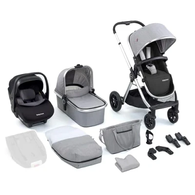 Image of Babymore Memore V2 Travel System Pecan Car Seat Silver