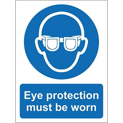 Image of Eye Protection Must Be Worn Safety Sign 1.2mm Rigid Plastic 400mm x 300mm