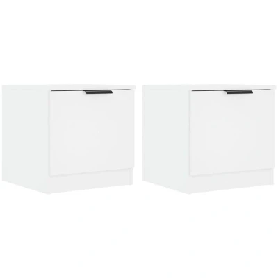 Image of vidaXL Bedside Cabinets 2 pcs White 40x39x40 cm