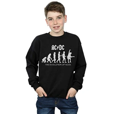 Image of ACDC Boys Evolution of Rock Sweatshirt Black 12 13 Years
