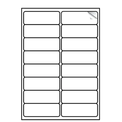 Image of 16 Labels Per Sheet A4 Address Self Adhesive Mailing for Postage Inkjet Laser Printers Printable Sticky 99x34mm (100 Sheets)
