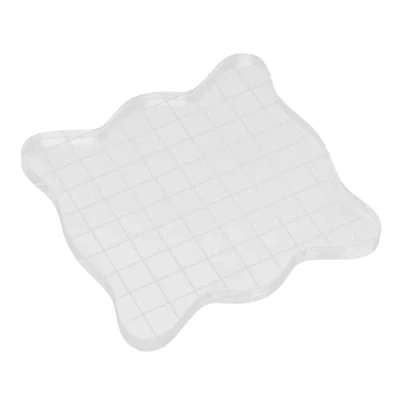 Image of Transparent Acrylic Stamp Blocks with Grid Lines, Square Curve Edges Essential Stamping Tools for Scrapbooking Crafts Making,1.97 x 1.97&quot;/ 2.95 2.95&quot;/ 3.93 3.93&quot; (10 * 10cm)