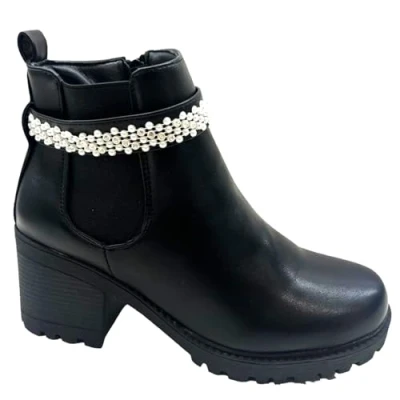 Image of sole london WOMENS ANKLE CHELSEA CHUNKY BLOCK HEELS LADIES PLATFORM SHOES BOOTS