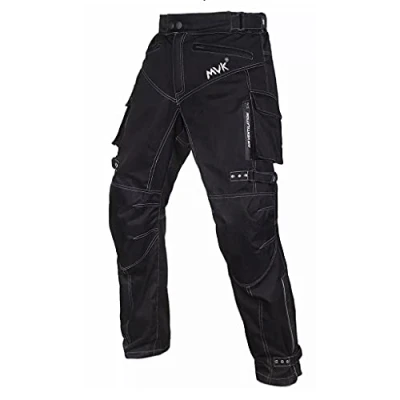 Image of Mens Black Textile WATERPROOF CE ARMOURED Motorbike Motorcycle Trousers/Pants (XXL)