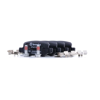 Image of 1684200420, 4144200120, A1684200420, A4144200120 brake pad set BREMBO P 50 058 excl. wear warning contact with caliper screws accessories