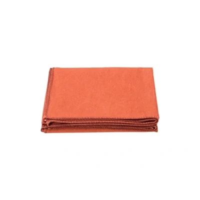 Image of David Fussenegger Cotton Blanket 140 x 200 cm Cuddly with Decorative Stitch Soft Terracotta
