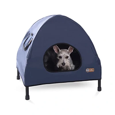 Image of K&amp;H Original Pet Elevated Bed for Dogs and Cats, Blue, Small