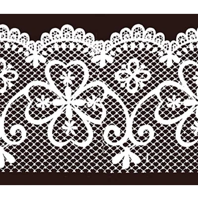 Image of Dundee Deco MGAZB6001 Peel and Stick Trellis White Latticework Self Adhesive Mirror Window Sticker Wallpaper Border, Roll 33 ft X 4 in (10m 10cm)