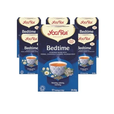 Image of Yogi Tea, Bedtime, Organic Herbal Naturally Caffeine Free, Blend of Fennel, Chamomile Flowers and Valerian Root, 6 Packs x 17 Tea Bags (102 Teabags Total)