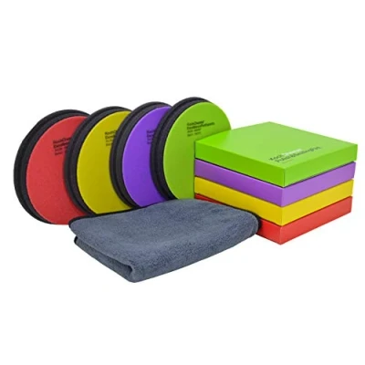 Image of Large Koch Chemie Polishing Set 5 Piece Heavy Cut to High Gloss (4x Pad 150 mm)