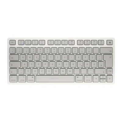 Image of CHERRY KW 7100 MINI BT FOR MAC, Compact Mac Keyboard with 3 Bluetooth Channels, German Layout (QWERTZ), Wireless Multi Device Keyboard, Moonlight White