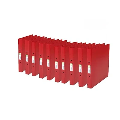 Image of Q Connect 25mm 2 Ring Binder Polypropylene A4 Red (Pack of 10) KF02008