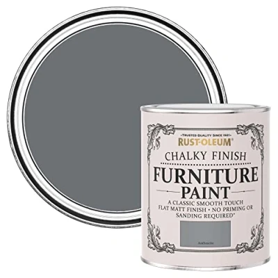 Image of Rust Oleum AMZ0036 A Classic, Smooth Touch Flat matt Paint Finish, anthracite , 750ml