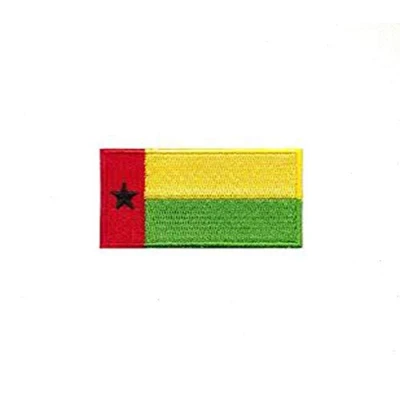 Image of Guinea Bissau National Country Flag Iron Sew on Embroidered Patch