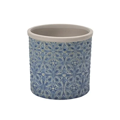 Image of Burgon &amp; Ball Glazed Pot Porto Small Dark Blue