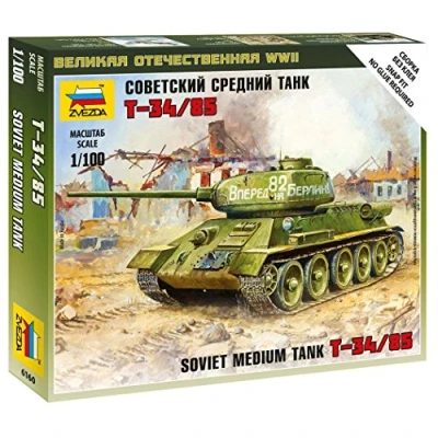 Image of Zvezda Z6160 SOVIETIC Char T34/85, No Entered