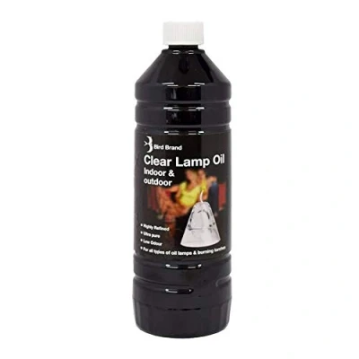 Image of Bird Brand Clear Lamp Oil for Indoor &amp; Outdoor Use, Smokeless Fuel, 1 Litre