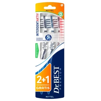 Image of Dr. Best Interdent Active Medium for Thorough Cleaning Between Teeth with Special bristles, 58 g