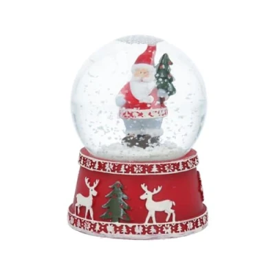 Image of Gisela Graham Small Christmas Snow Globe Father