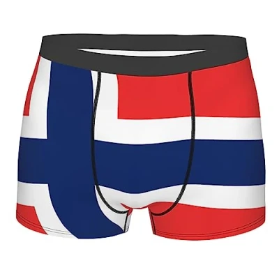 Image of Norway Flag Men&#039;s Underwear Breathable Boxer Briefs Stretch Trunks