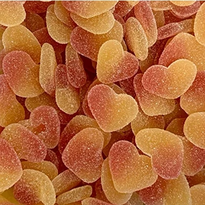 Image of Peach Hearts 700g Re Sealable Pouch by The Gourmet Sweet Company
