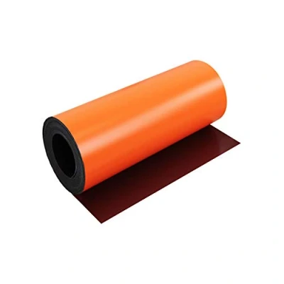 Image of MagFlex® Flexible Matt Orange Magnetic Sheet for Creating Pictures, Artwork, Signs or Displays 300mm Wide 5m Length