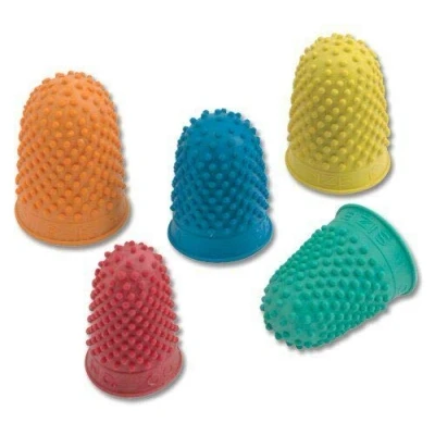 Image of Pack of 15 Coloured Multi Sized Rubber Finger Cones THIMBLETTES