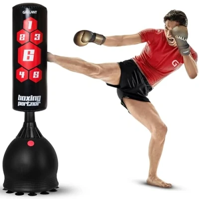 Image of Gallant 5.5ft Free Standing Punch Bag Heavy Duty Pedestal Stand Boxing for Kickboxing Martial Arts MMA Dummy Muay Thai Home Gym Training Equipment Men and Women