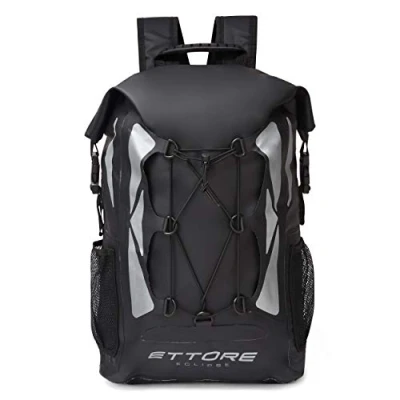 Image of Ettore Cycling Rucksack 100% Waterproof Dry Bag 30L Black Eclipse