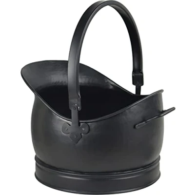 Image of Sterling Ventures Steel Sallet Coal Bucket Scuttle Hod Antique Style (Large)