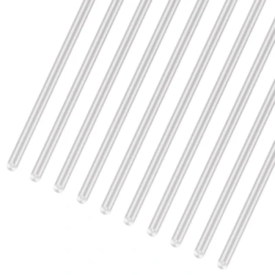Image of LAVMHAB 6063 Aluminum Round Rod 4mm x 200mm, Solid Shaft Rods Bar for DIY Crafts Models (10pcs)