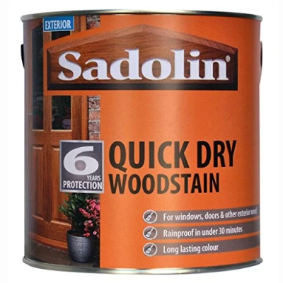 Image of Sadolin Quick Drying Woodstain 2.5 litre Std Colour Ebony