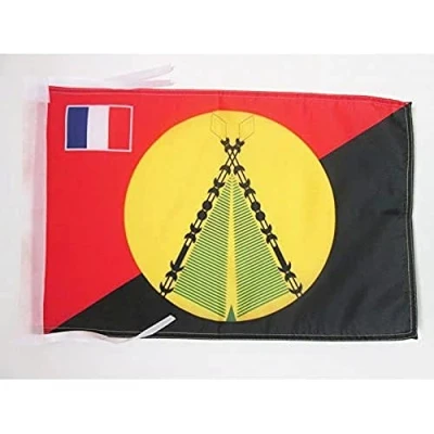 Image of AZ Flag Chiefdom of Sigave 18&#039;&#039; x 12&#039;&#039; 100% Polyester Sigavé Small Banner with Two Cords Fade Resistant Vivid Colors 18x12 in 45x30 Cm