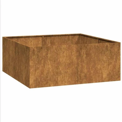 Image of vidaXL Planter Rusty 100x100x40 cm Weathering Steel