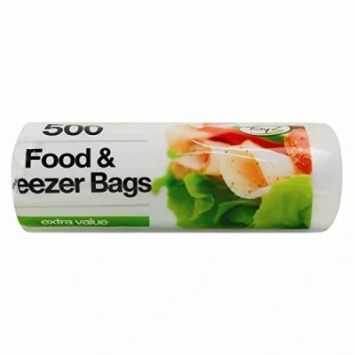 Image of 500 Storage Food Freezer Strong Large Reusable Fresh Lunch Bags On Roll Packed Extra Fridge Freezing All Type Used Standard Strength