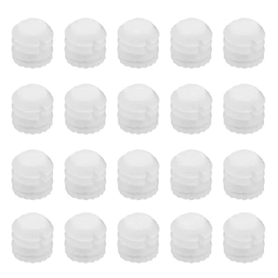 Image of VGOL 100Pcs M4x8mm Hinge Expansion Dowels Plastic 4mm White Dowel Inserts Accessories for Cabinet Cupboard 8.8x8mm