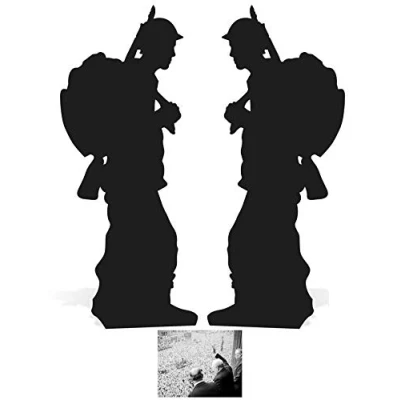 Image of BundleZ 4 FanZ by Starstills Fan Pack World War Soldier Silhouette Double Lifesize Cardboard Cutout Set Includes 20cm x 25cm Star Photo