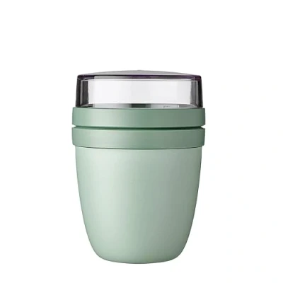 Image of Mepal Overnight Oats jar Practical Yoghurt Cup &amp; Muesli Separate Compartments for Suitable Freezer, Microwave Dishwasher 500 ml + 200 Nordic Sage