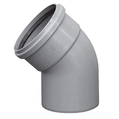Image of Soil Pipe 45 Degree Bend 110 mm Inlet Push Fit Grey Waste