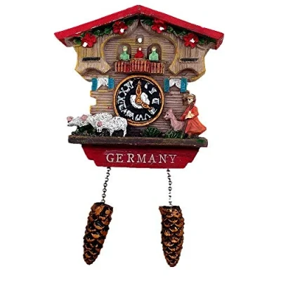 Image of Cuckoo Clock Style Germany Fridge Magnet Travel Souvenir Gift Collection Home Kitchen Decoration Magnetic Sticker, Refrigerator
