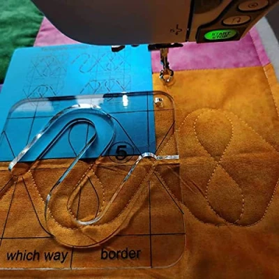 Image of Which Way Border Template for Quilting Fits Inside FMQ Grip 5