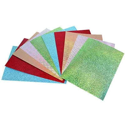 Image of Scola Basic Holographic A4 170gsm Card Pack, 5 Colours, 50 Sheets for Crafting, Children Art Activities &amp; Scrapbooking, Ideal Hobbyists and Professional Crafters, Adults Kids