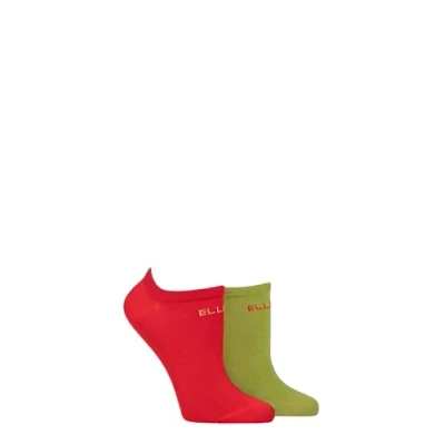 Image of Women&#039;s 2 Pair Elle Plain, Patterned and Striped Bamboo No Show Socks Coastal Joy Plain 4 8