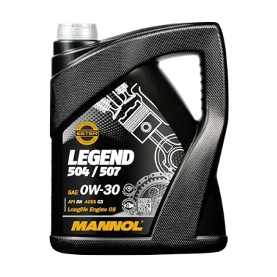 Image of Mannol 5 Litres Legend 504/507 0W 30 Engine Oil 7730 ACEA C3 Bi Synthetic PAO And Ester Technology